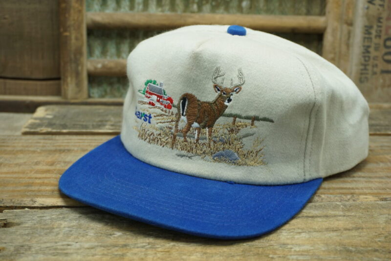 Vintage Garst Seed Buck White Tail Deer Snapback Trucker Hat Cap K Products Made In USA
