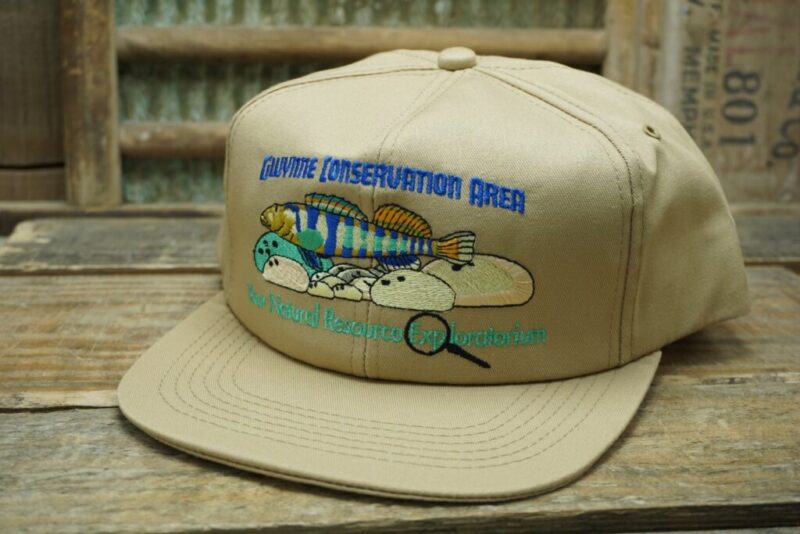 Vintage Gwynne Conservation Area Your Natural Resource Exploratorium Snapback Trucker Hat Cap K Products Made In USA Fish