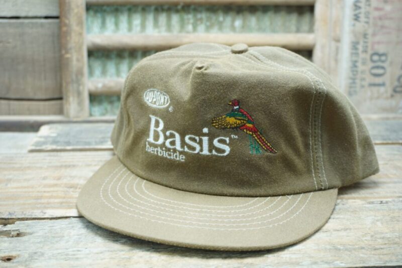 Vintage DuPont Basis Herbicide Pheasant Snapback Trucker Hat Cap Reminders Made In USA