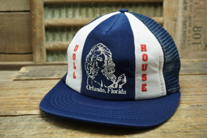 Vintage Thee Original Dollhouse is an Orlando Gentlemen's Club Mesh Snapback Trucker Hat Cap