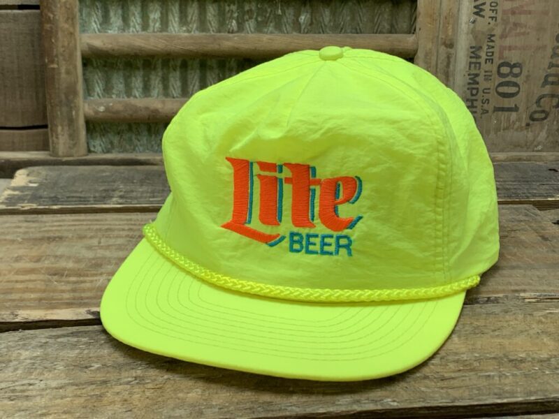 Vintage Miller Lite Beer Rope Strapback Snapback Trucker Hat Cap