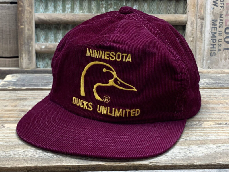 Vintage Minnesota Ducks Unlimited Hat YoungAn - Made in Korea Corduroy Strapback Hat