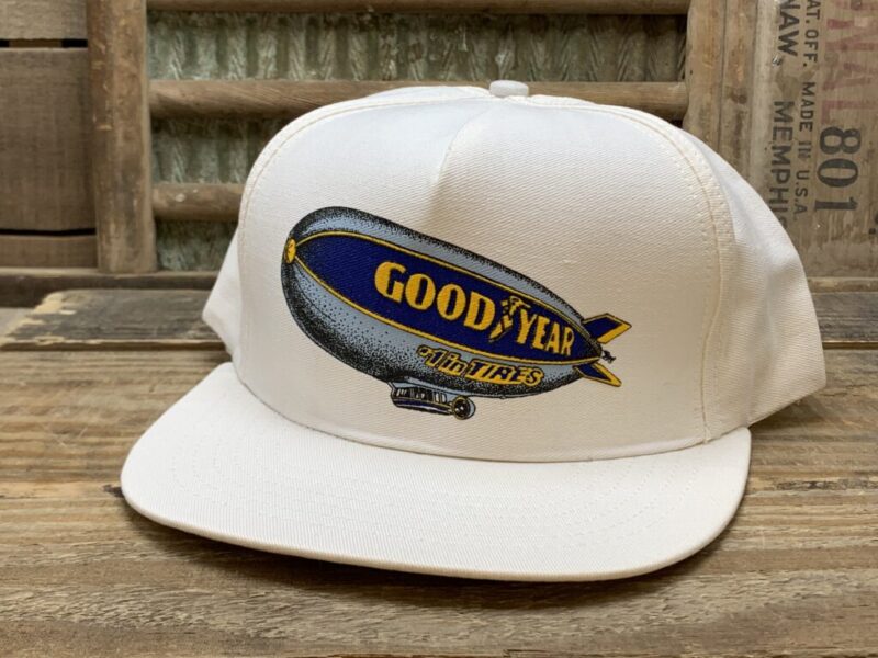 Vintage Goodyear #1 in Tires Blimp Snapback Trucker Hat Cap Made In USA