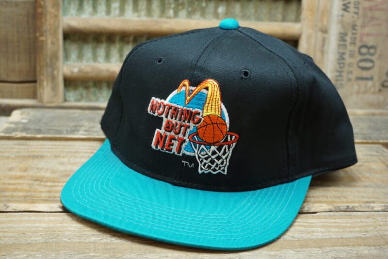 Vintage McDonalds Nothing But Net Basketball Snapback Hat