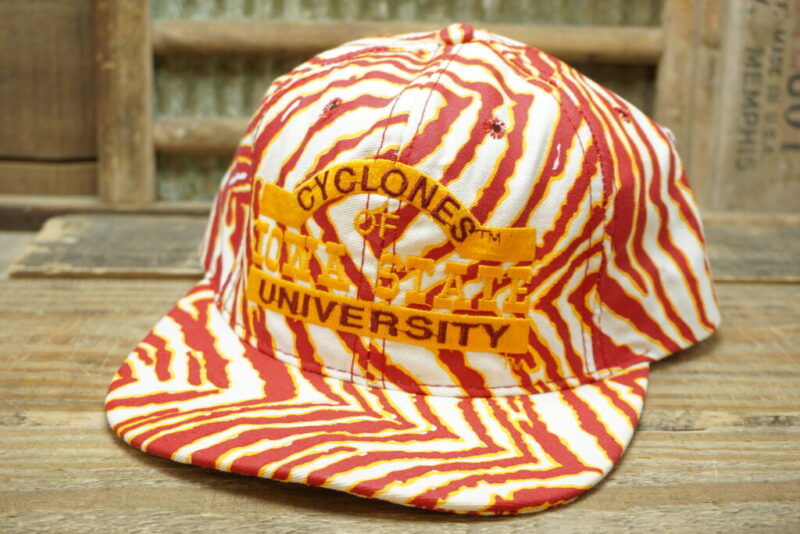 Vintage Iowa State University Cylcones Zubaz Hat Snapback Made in USA