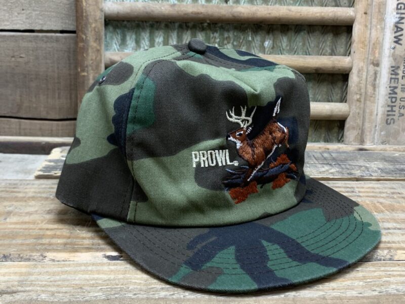 Vintage Prowl Buck Whitetail Deer Camo Snapback Trucker Hat Cap America's Legend Made in USA