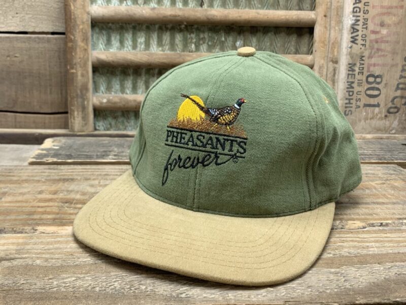 Vintage Pheasants Forever Strapback Trucker Hat Cap Outdoor Cap Made In USA