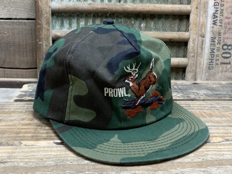 Vintage Prowl Buck Whitetail Deer Camo Snapback Trucker Hat Cap America's Legend Made in USA