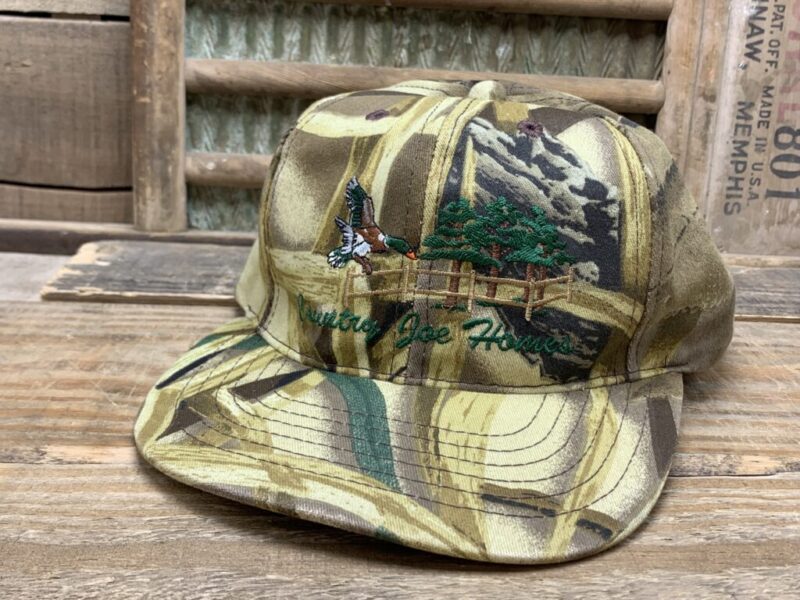 Vintage Country Joe Homes Duck Advantage Wetlands Camo Snapback Trucker Hat Cap Cap America Made in USA