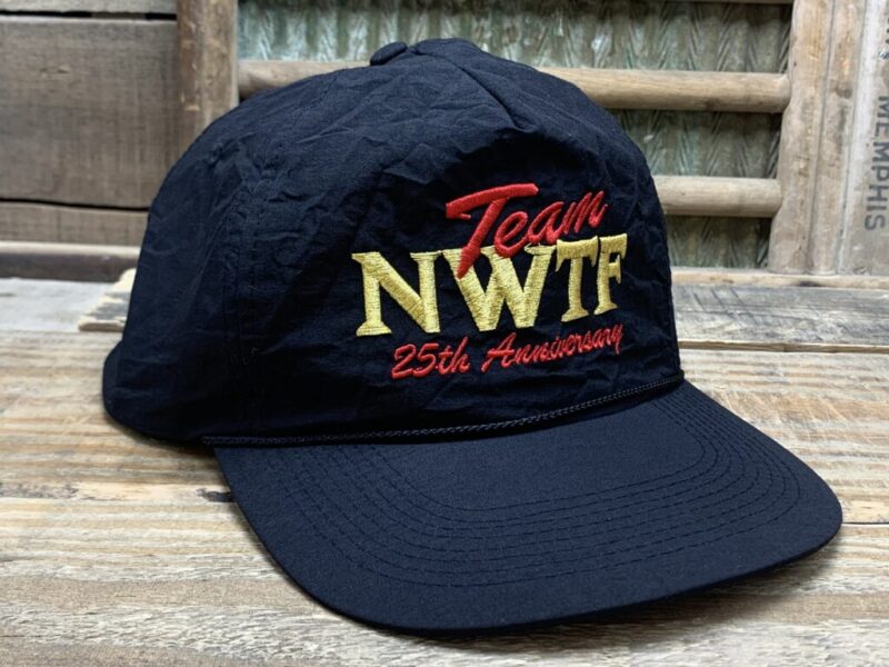 Vintage Team NWTF 25th Anniversary Rope Snapback Trucker Hat Cap Natural limits