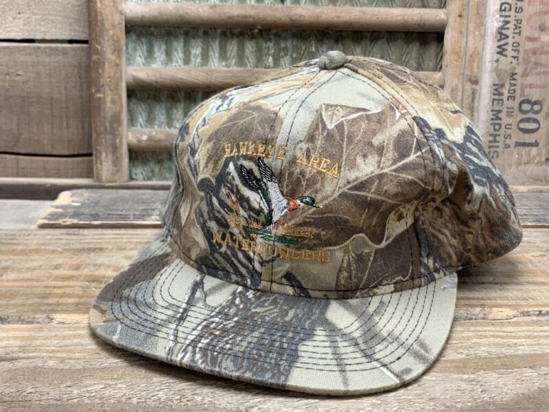 Vintage Hawkeye Area Waterfowlers Duck Realtree Camo Snapback Trucker Hat Cap YoungAn