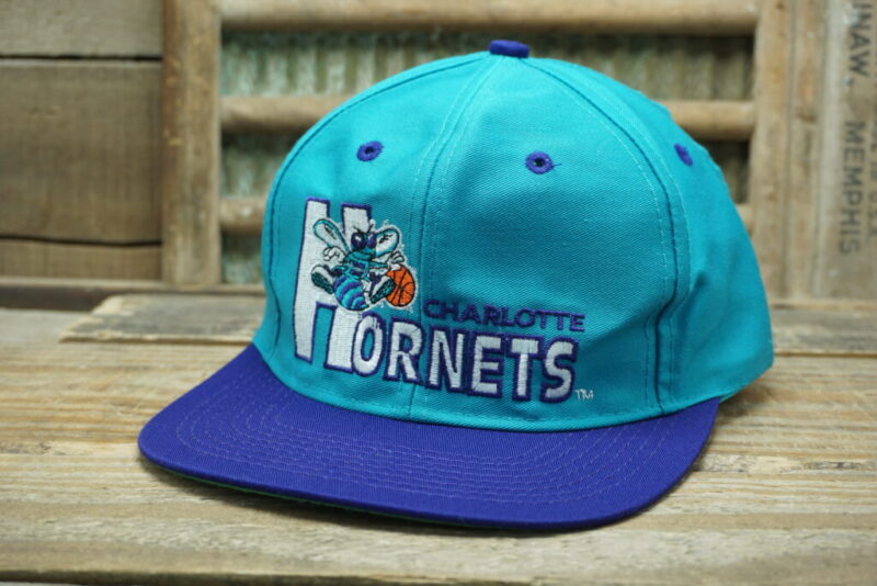 Vintage NBA Charlotte Hornets Snapback Trucker Hat Cap Logo 7