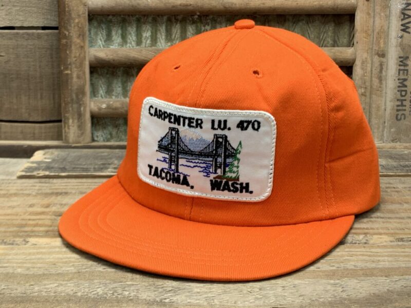 Vintage Carpenter LU 470 Tacoma Washington Patch Snapback Trucker Hat Cap Ram Action Headwear Made In USA