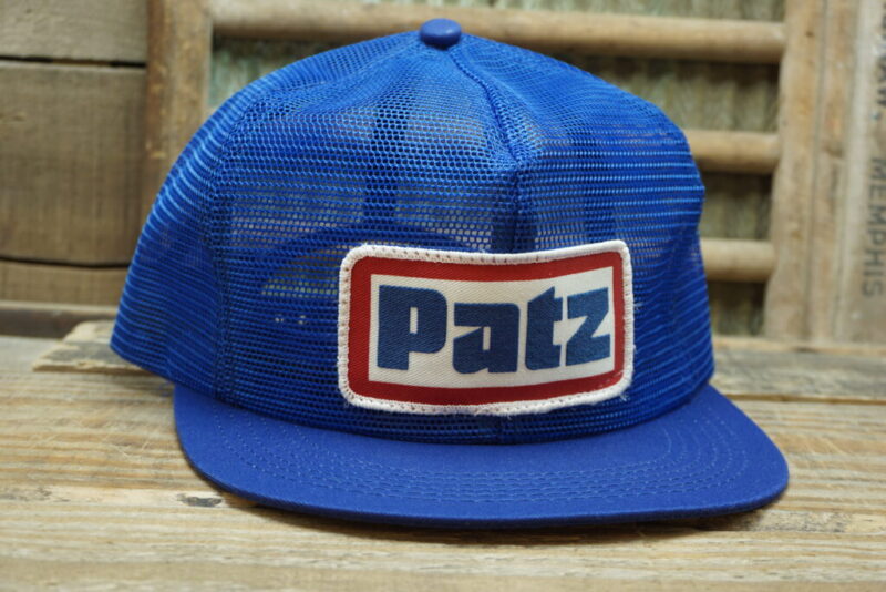 Vintage PATZ Patch All Full Mesh Snapback Trucker Hat Cap K Products Made in USA