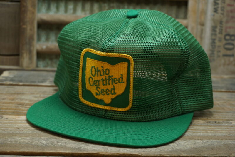 Vintage OHIO CERTIFIED SEED All Full Mesh Patch Snapback Trucker Hat Cap