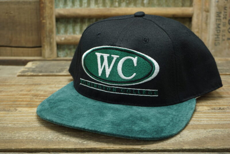 Vintage WC Wilmington College Ohio Snapback Trucker Hat Cap Classic Sportswear INC Made In USA