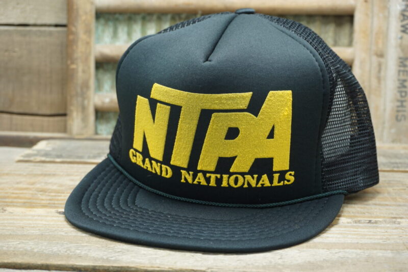 Vintage NTPA Grand Nationals Mesh Rope Snapback Trucker Hat Cap