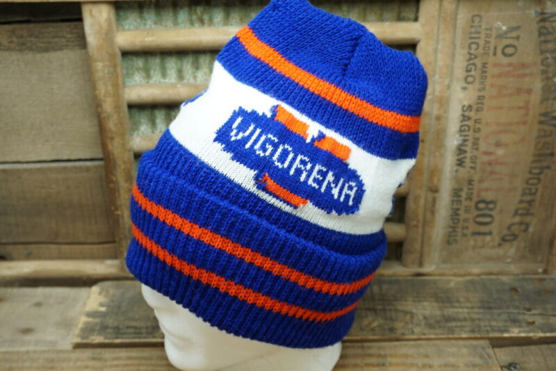Vintage Vigorena Rolled Winter Beanie Hat Cap