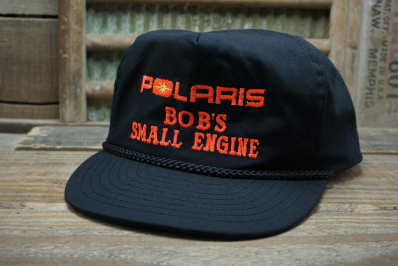 Vintage Polaris Bob's Small Engine Rope Snapback Trucker Hat Cap Nissin