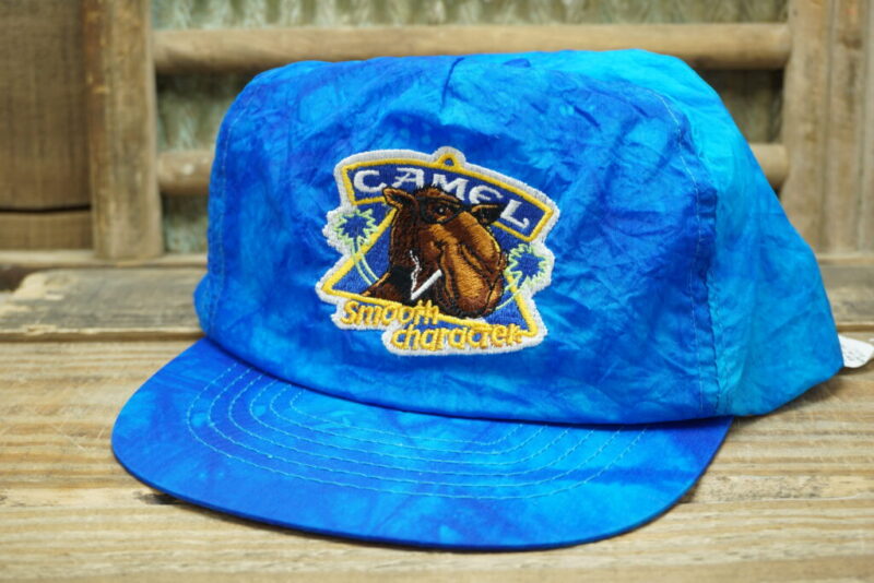 Vintage Camel Smooth Character Cigarettes Joe Tie Dye Snapback Trucker Hat Cap