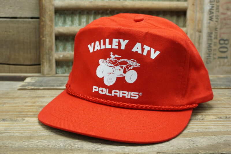 Vintage Valley ATV Polaris 4 Four Wheeler Motorsports Rope Snapback Trucker Hat Cap T.I.