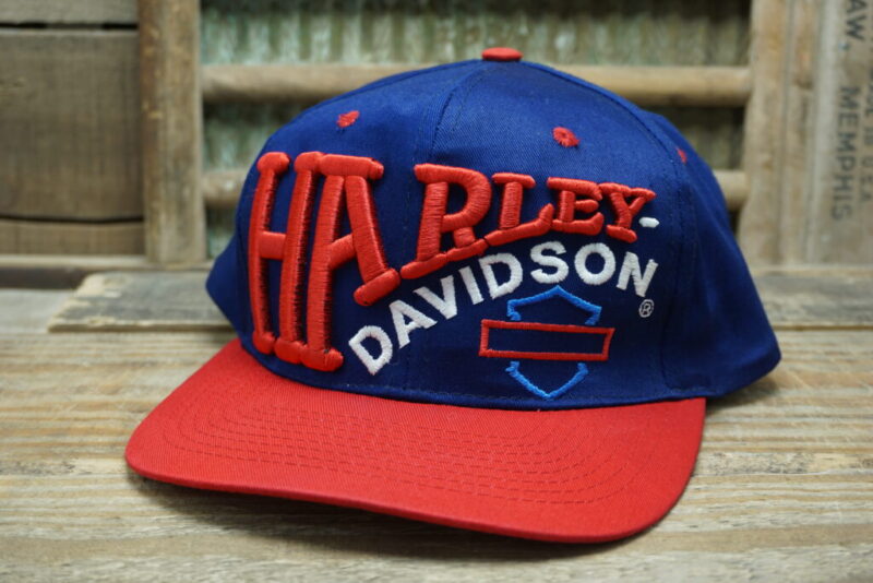 Vintage HD Harley Davidson Motorcycle Snapback Trucker Hat Cap Wholesale Plus Made in China