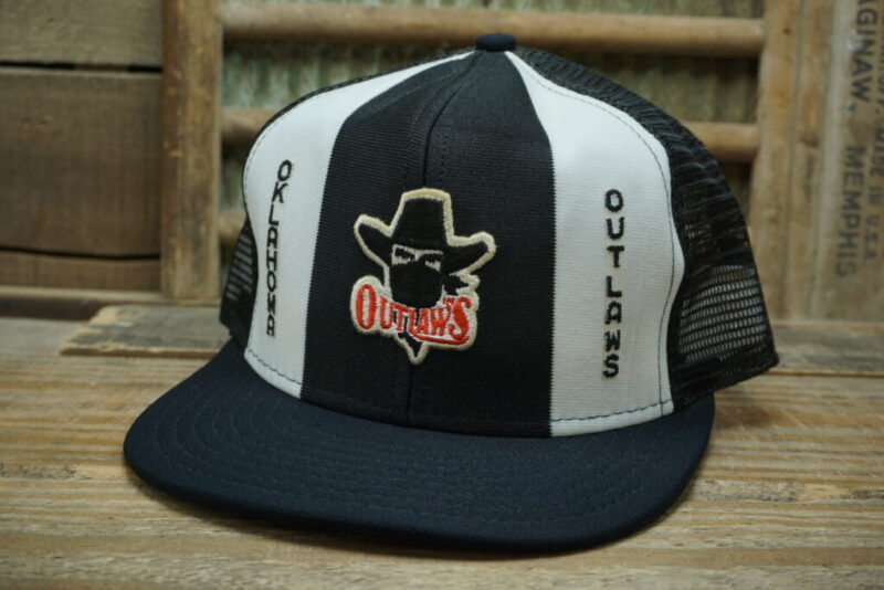 Vintage Oklahoma Outlaws Snapback Trucker Hat Cap AJD Made in USA