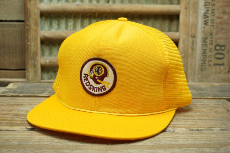 Vintage Washington Redskins NFL Mesh Patch Rope Snapback Trucker Hat Cap Made In Taiwan R.O.C.