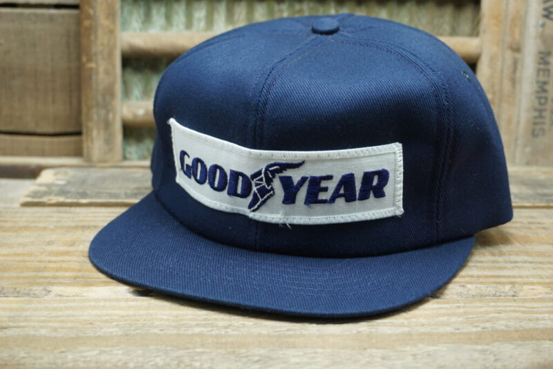 Vintage Goodyear Patch Snapback Trucker Hat Cap Swingster Made In USA