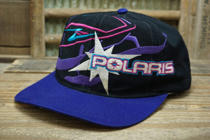 Vintage Team Polaris Racing Embroidered 90s Snapback Trucker Hat Cap