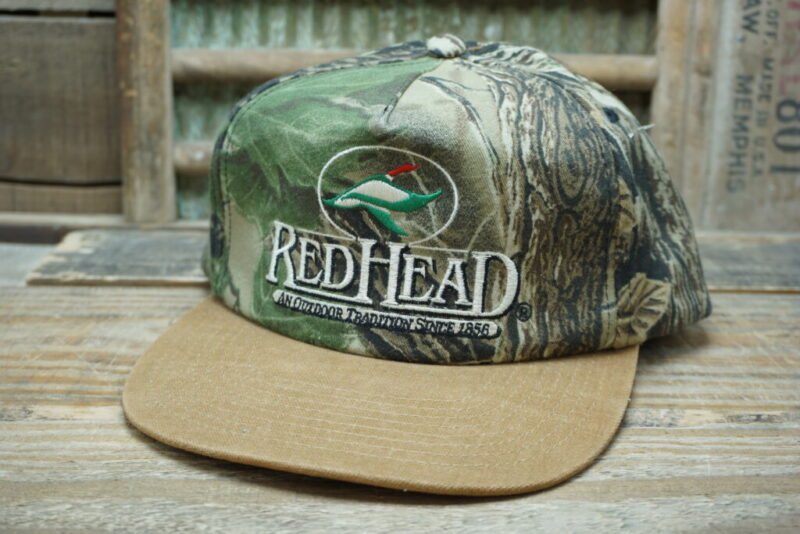 Vintage RedHead An Outdoor Tradition Since 1856 Realtree Camo Snapback Trucker Hat Cap Made in Bangladesh