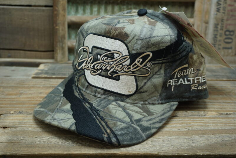Vintage Nascar Dale Earnhardt 3 Team Realtree Racing Camo Snapback Trucker Hat Cap Chase Authentics Made in China NWT NOS