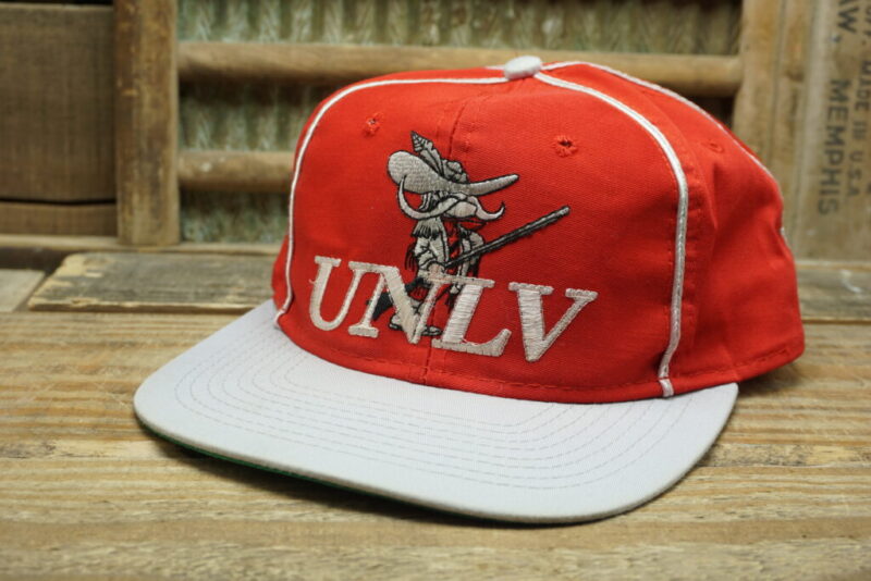 Vintage UNLV Running Rebels University of Nevada Las Vegas Snapback Trucker Hat Cap The Game Made in Dominican Republic