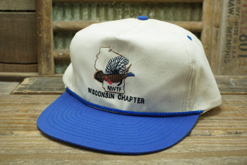 Vintage NWTF Wisconsin Chapter The National Wild Turkey Federation Snapback Rope Trucker Hat Cap Mohr's Made in Bangladesh