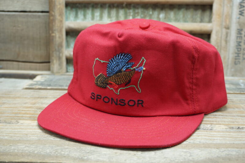 Vintage NWTF Sponsor The National Wild Turkey Federation Snapback Trucker Hat Cap AmeriCap Made in USA