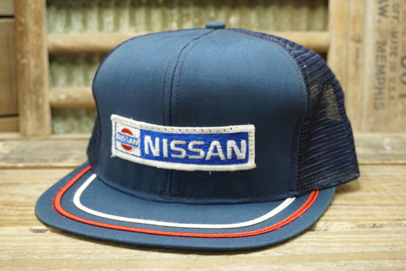 Vintage Nissan Mesh Patch Snapback Trucker Hat Cap Swingster Made In USA