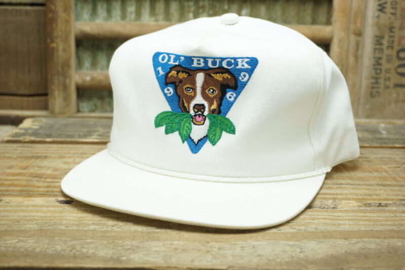 Vintage OL' buck Buctril '96 1996 Strapback Rope Trucker Hat Cap K Products Made in USA