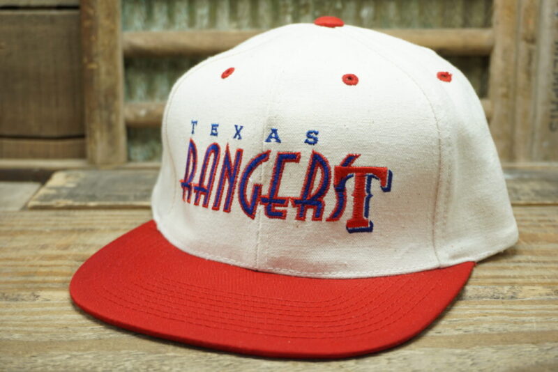 Vintage MLB Texas Rangers Strapback Trucker Hat Cap Outdoor Cap Company INC Made in Bangladesh