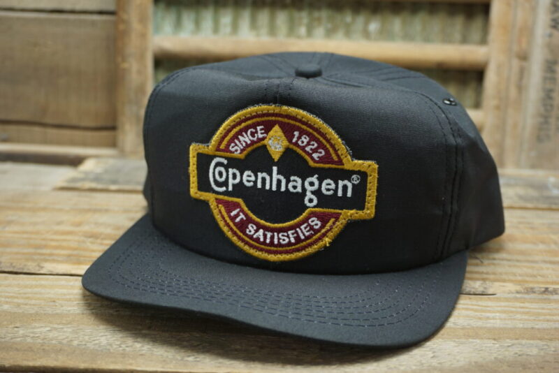 Vintage Copenhagen Smokeless Tobacco Patch Snapback Trucker Hat Cap K Products Made in USA