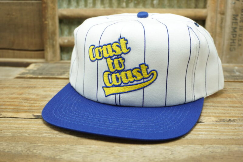Vintage Coast To Coast Pinstripe Snapback Trucker Hat Cap K Products Made In USA