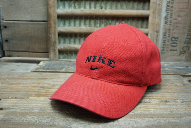 Vintage Nike Swoosh Strapback Trucker Hat Cap Made in China
