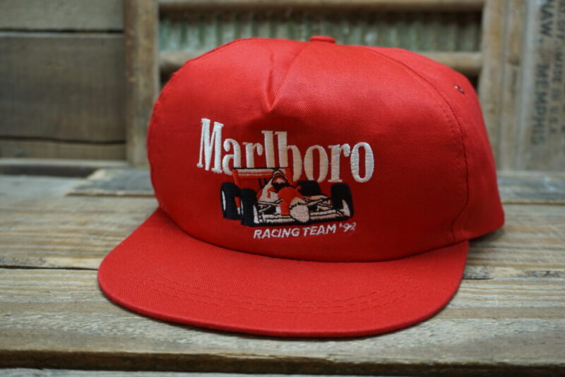 Vintage Marlboro Racing Team 1992 '92 Snapback Cap Hat Vanguard Made in China