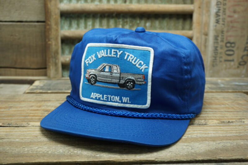 Vintage Fox Valley Truck Appleton WI Rope Patch Strapback Trucker Hat Cap SAN SUN Made in China