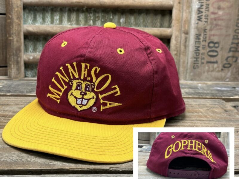 Vintage University of Minnesota Gophers Snapback Trucker Hat Cap YoungAn Outdoor Cap Made in Costa Rica