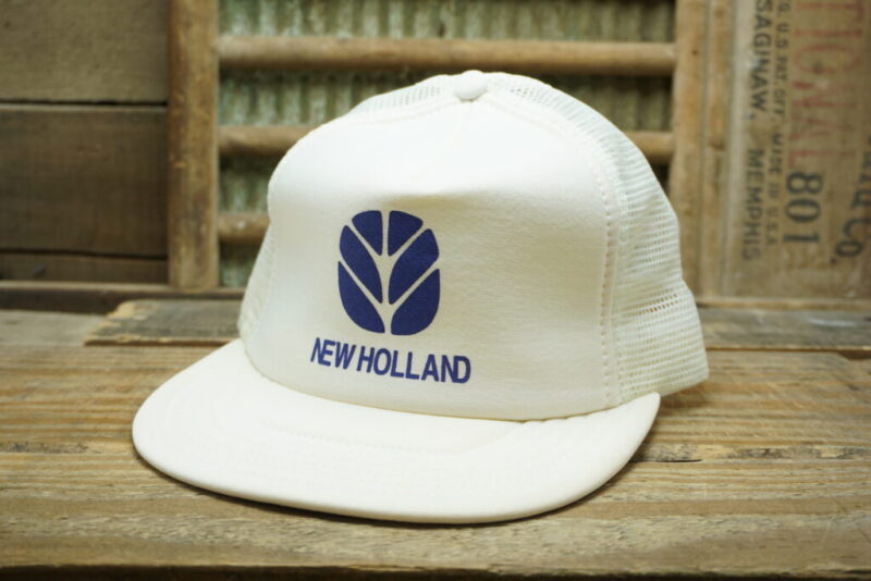 Vintage NEW HOLLAND Snapback Cap Hat Mesh Made in USA