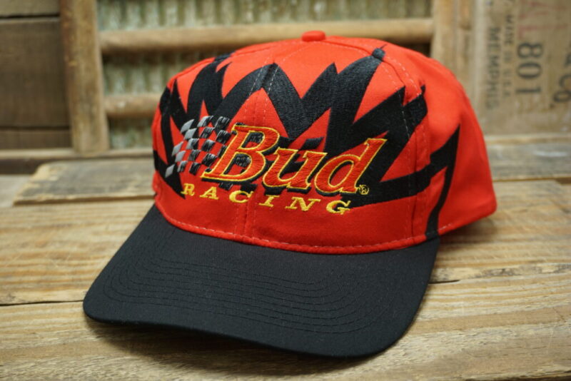 Vintage Bud Racing 1995 Snapback Cap Hat Mesh Fresh Caps Made in China