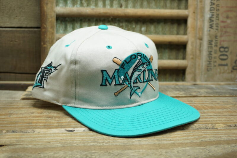 Vintage Florida Marlins Hat Cap #1 Apparel Made in Korea MLB Genuine Merchandise