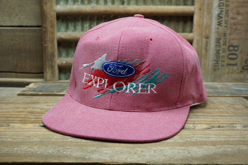 Vintage FORD EXPLORER Snapback Trucker Mesh Hat Cap Nissin Cap Made in Philippines