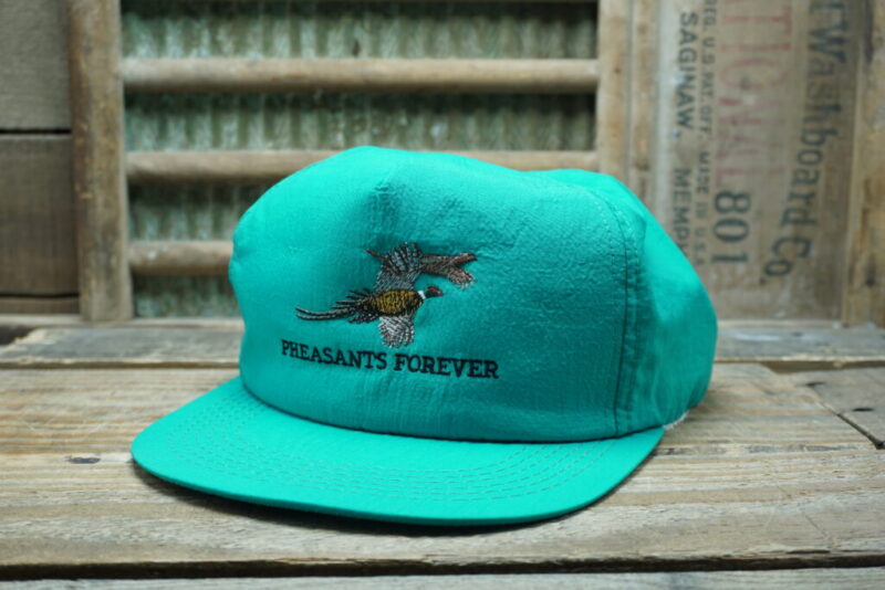 Vintage Pheasants Forever With TAGS Mesh Hat Cap K Products Made in USA