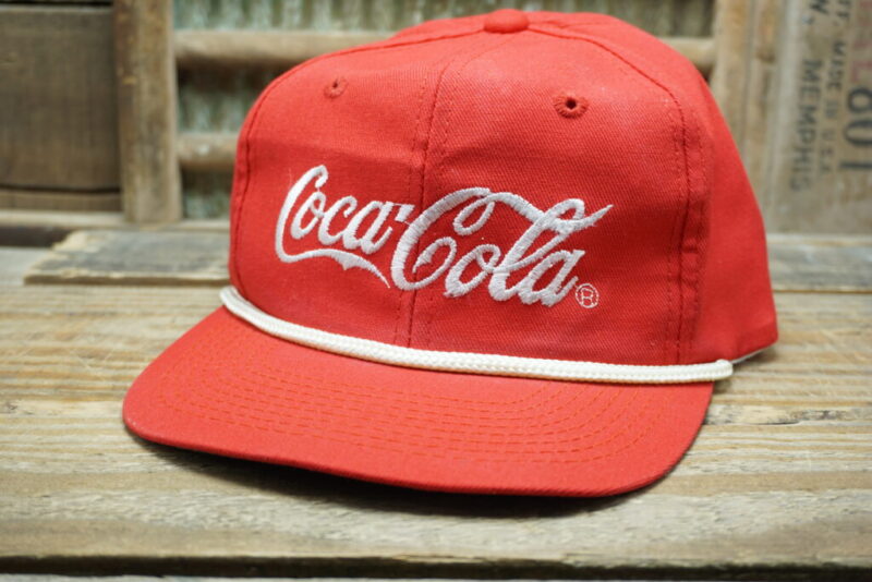 Vintage Coca-Cola Rope Snapback Trucker Hat Cap